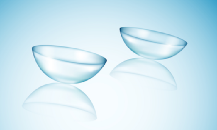 image of clear contact lenses