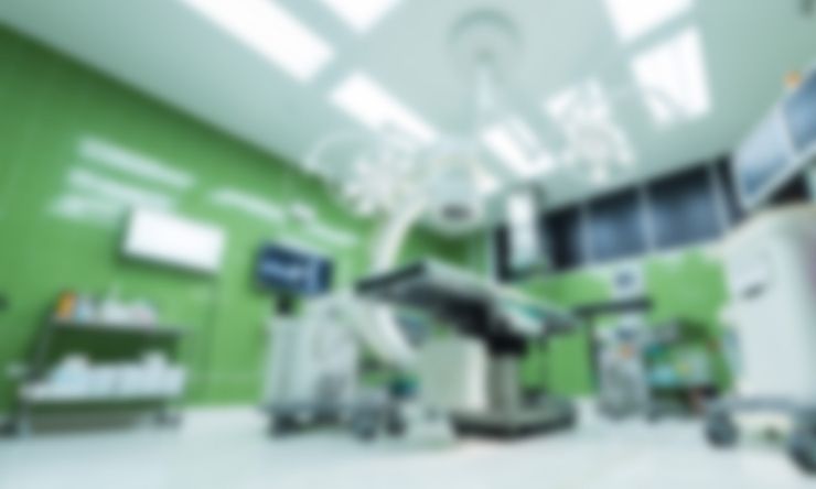 Blurred image of operating room