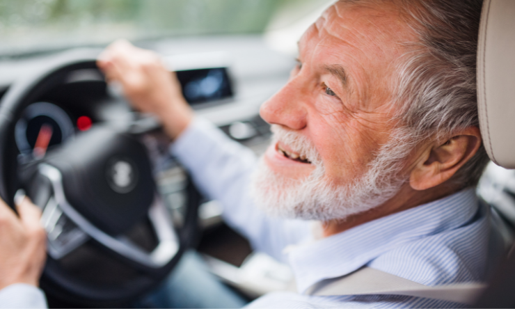 Image of a man driving