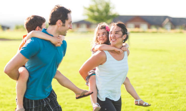 Family playing together