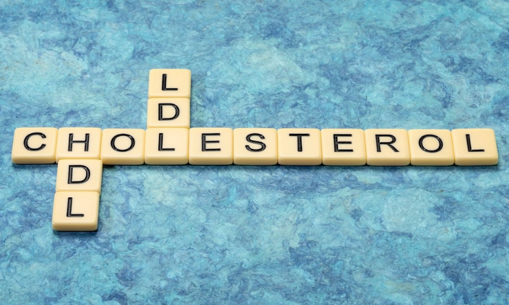 Cholesterol written in scrabble pieces