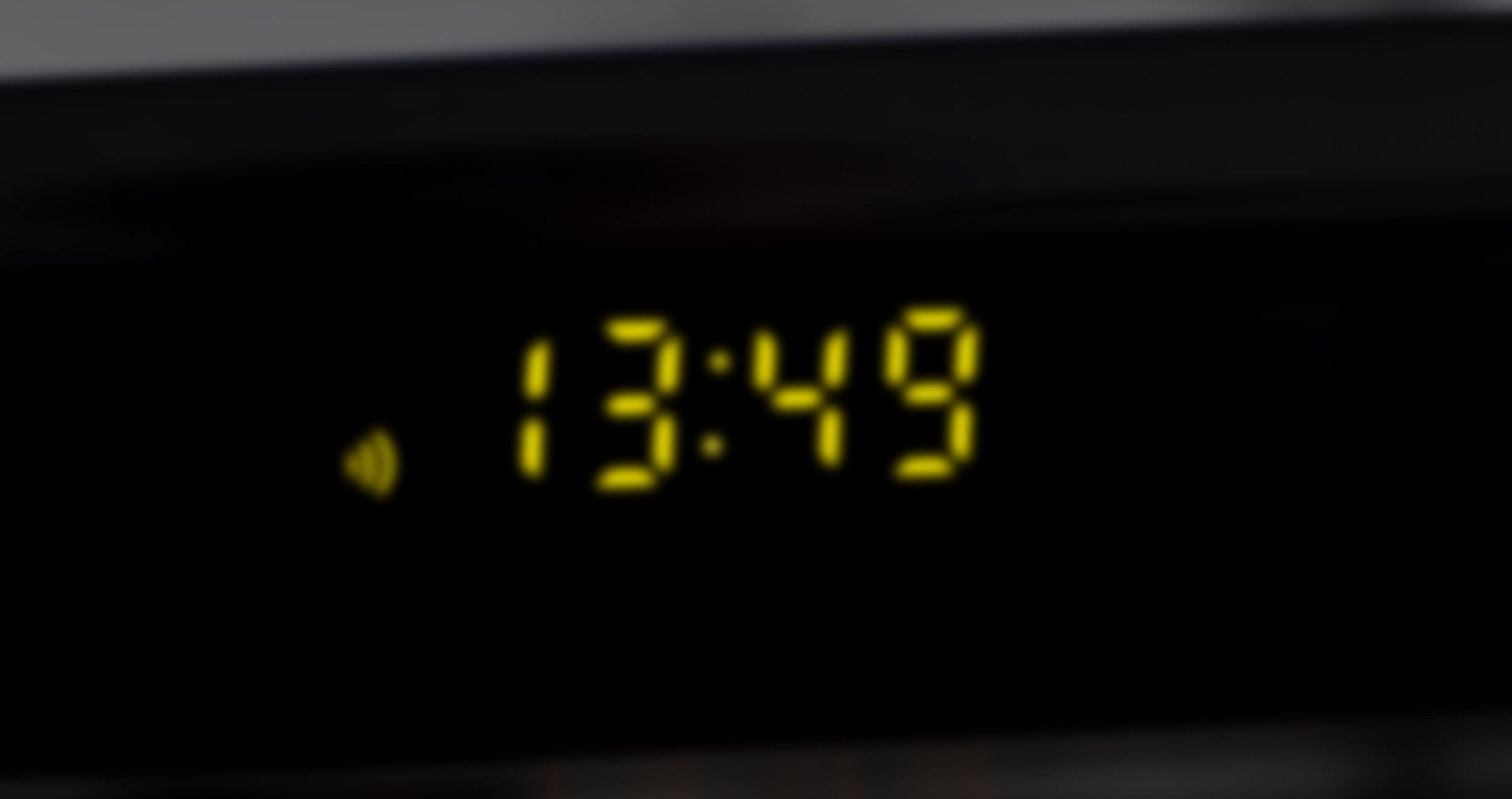 Image of slightly blurry digital clock