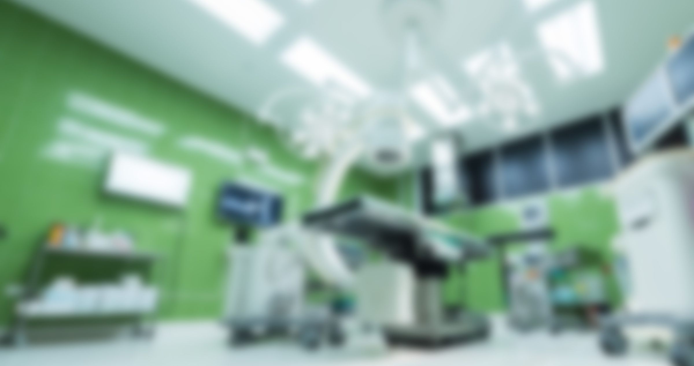 Blurred image of operating room