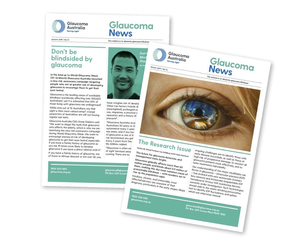 Images of Glaucoma Newsletter issues