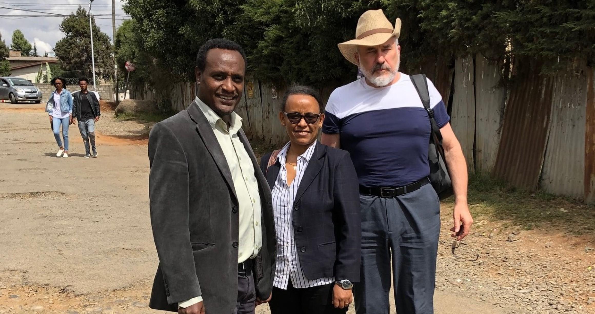 Three people in Ethiopia