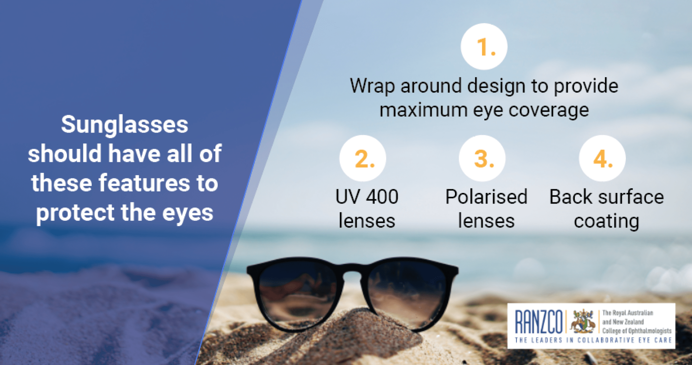 Sunglasses information banner