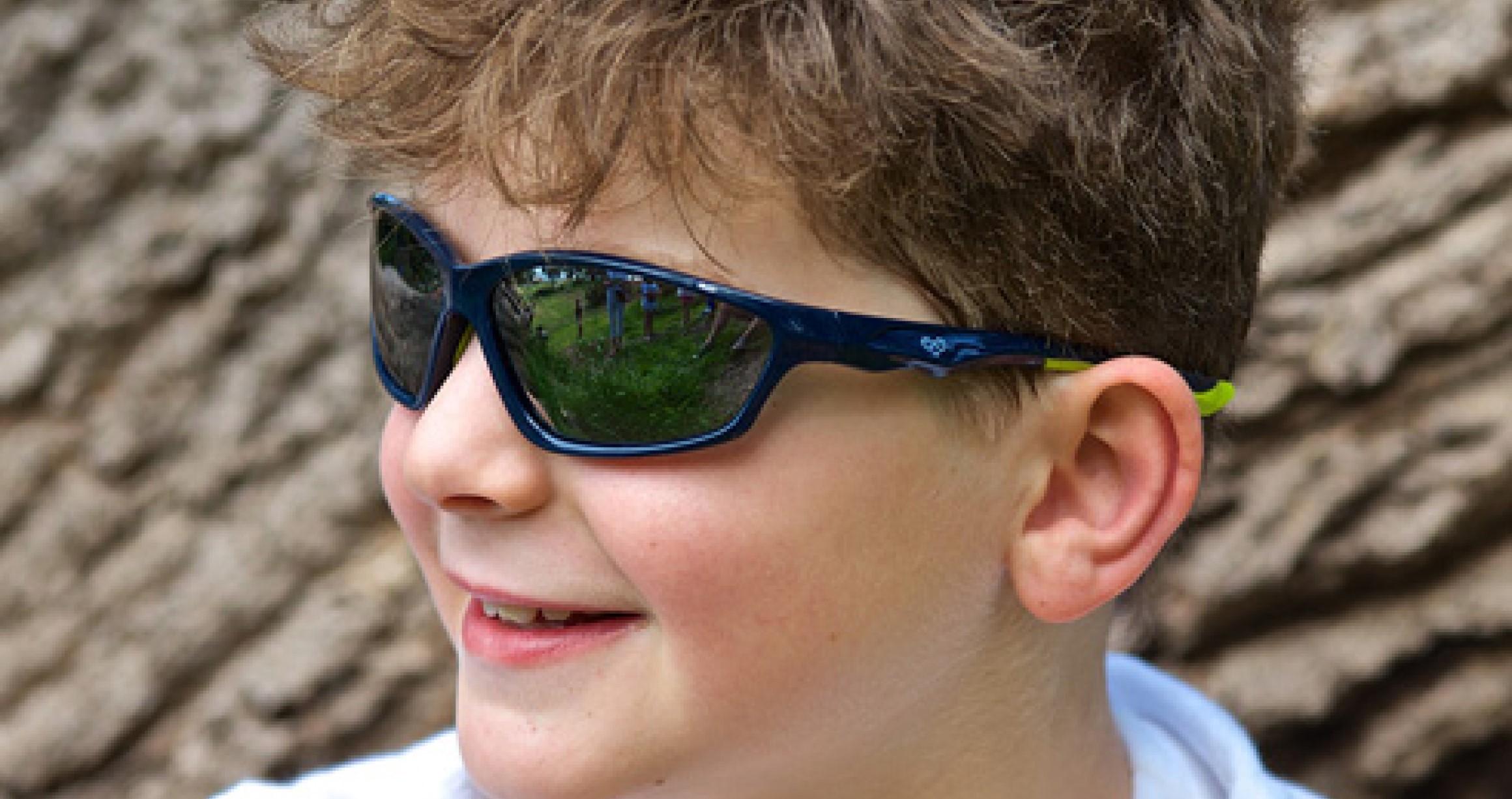 Boy wearing sunglasses