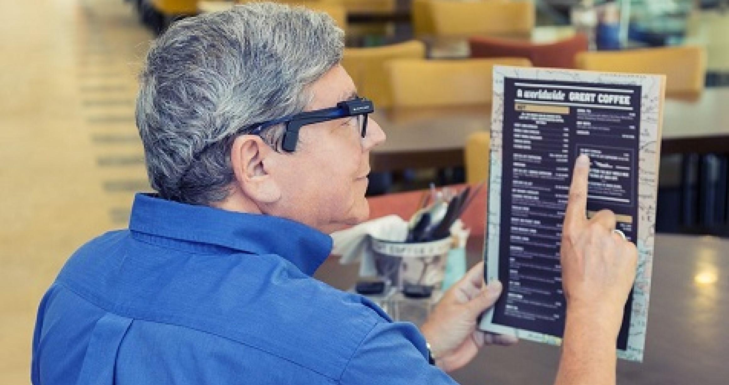 Man reading a menu