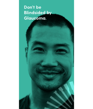 Man of Asian decent with green tint over image - brochure cover