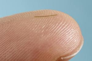 The XEN Gel Implant is 6 mm long and nearly as thin as a strand of human hair. 